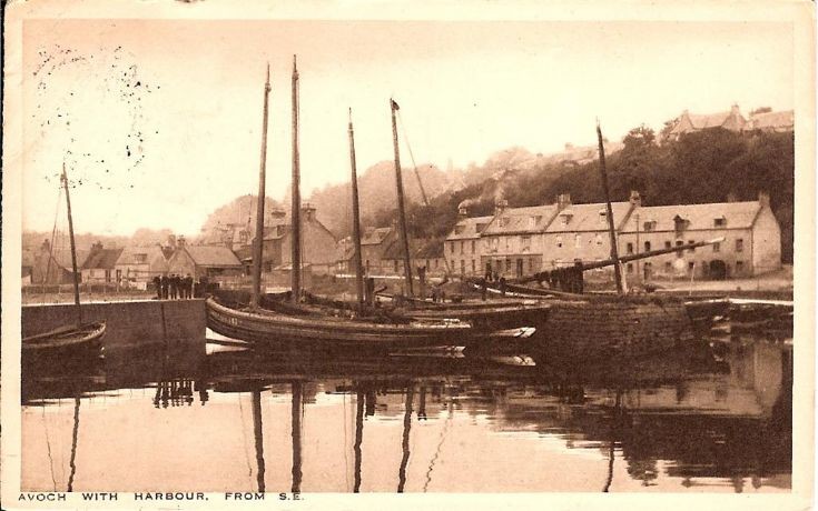 Avoch with harbour from SE