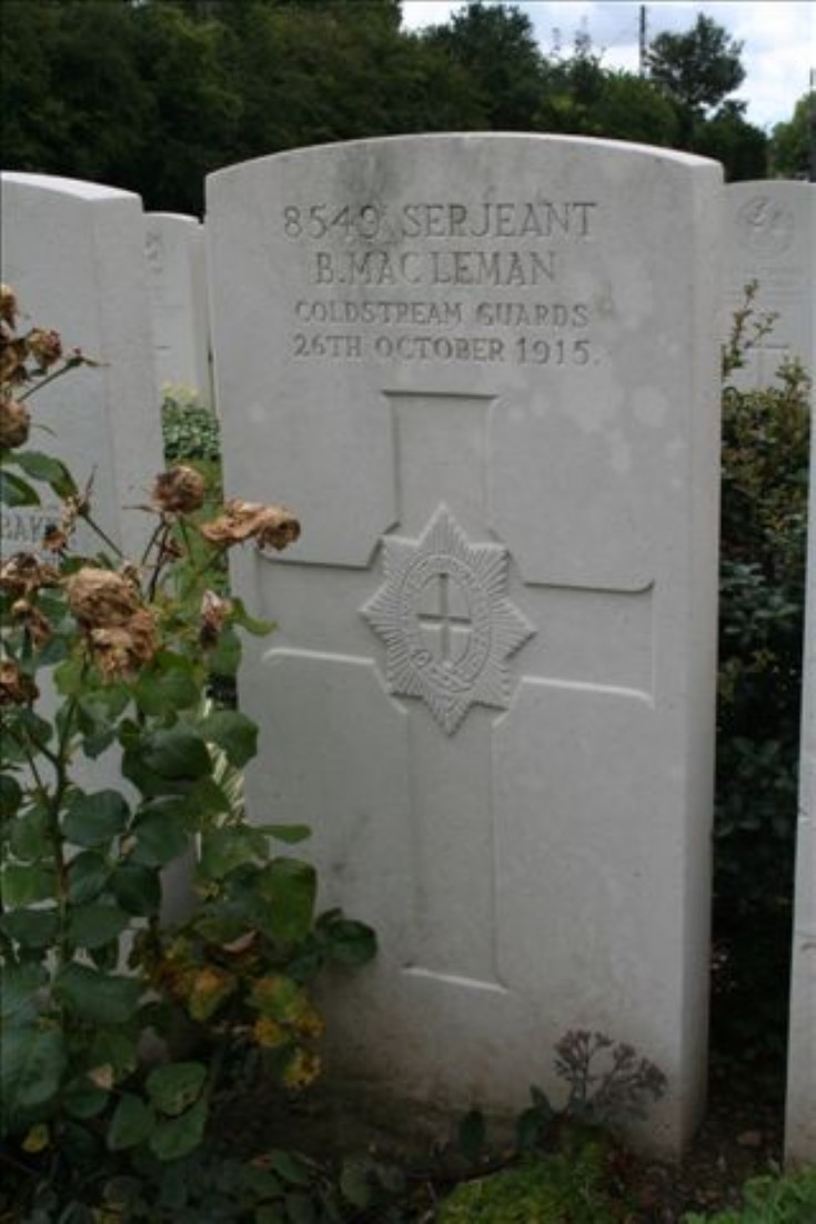 Benjamin McLeman's Grave in Lillers
