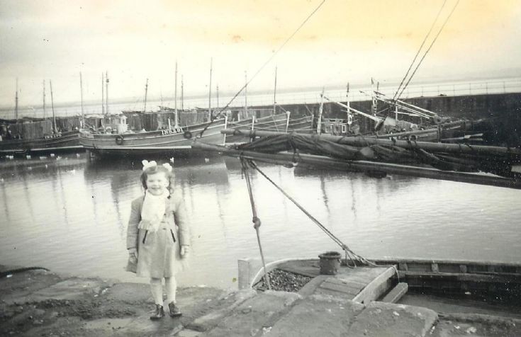 A bonnie wee lassie inspecting the fleet circa 1955.