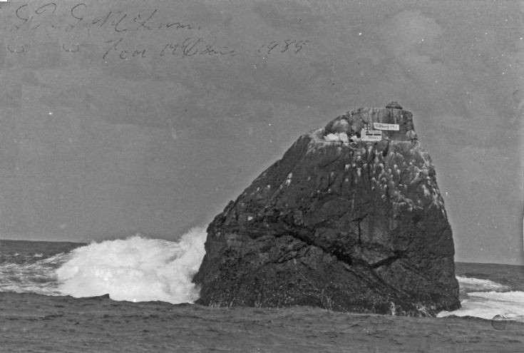 Tom Maclean on Rockall.   1984